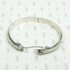 Pretty Engraved Sterling Silver Bangle Bracelet