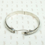 Pretty Engraved Sterling Silver Bangle Bracelet