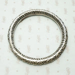 Hand Engraved Repoussé Silver Bangle