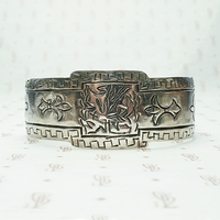 Hand Engraved Silver Cuff Bracelet