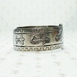 Hand Engraved Silver Cuff Bracelet