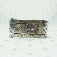 Hand Engraved Silver Cuff Bracelet