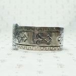 Hand Engraved Silver Cuff Bracelet