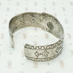 Hand Engraved Silver Cuff Bracelet