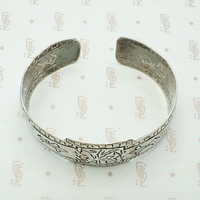 Hand Engraved Silver Cuff Bracelet