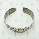 Hand Engraved Silver Cuff Bracelet