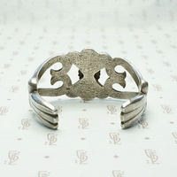 Child's Navajo Sand Cast Silver & Turquoise Cuff