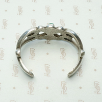 Child's Navajo Sand Cast Silver & Turquoise Cuff