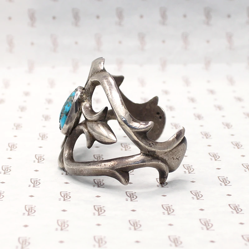 Vintage Sand Cast Turquoise Cuff Bracelet