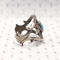 Vintage Sand Cast Turquoise Cuff Bracelet