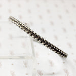 Edgy Twisted Plait Sterling Silver Bangle 