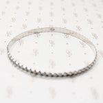 Edgy Twisted Plait Sterling Silver Bangle 