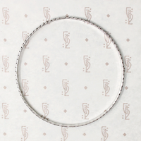 Crisply Engraved Flower Bangle Signed "Sterl-Hedy"