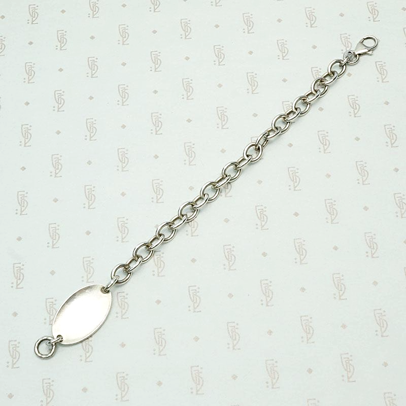Vintage Sterling Silver Identity Bracelet