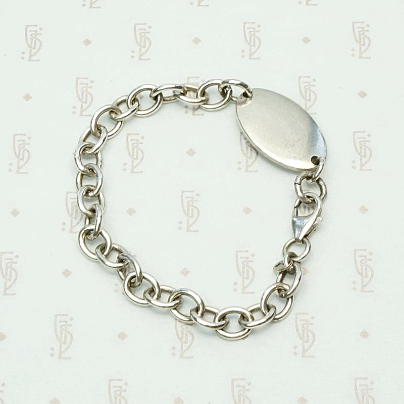 Vintage Sterling Silver Identity Bracelet