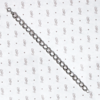 Double Rope Link Sterling Charm Bracelet
