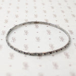 Mid Century Engraved Sterling Silver Bangle Bracelet