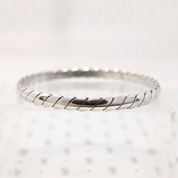 Heavy Twist Sterling Silver Bangle Bracelet