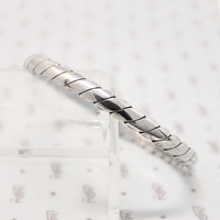 Heavy Twist Sterling Silver Bangle Bracelet