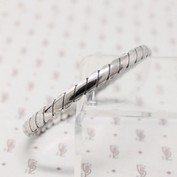 Heavy Twist Sterling Silver Bangle Bracelet