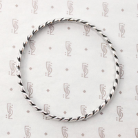Heavy Twist Sterling Silver Bangle Bracelet