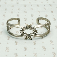 Sand Cast Silver Native American Cuff