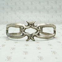 Sand Cast Silver Native American Cuff, front view.