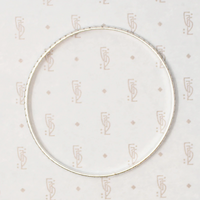 Feathery Engraved Sterling Silver Bangle Bracelet