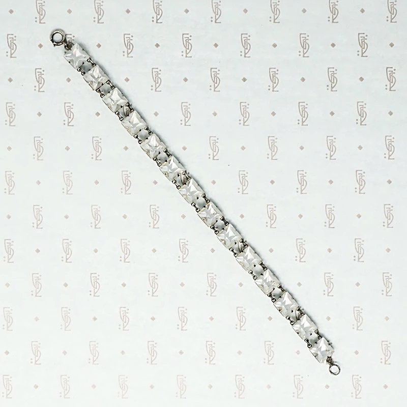 Crystal and Sterling 1920s Bracelet
