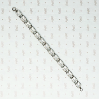 Crystal and Sterling 1920s Bracelet