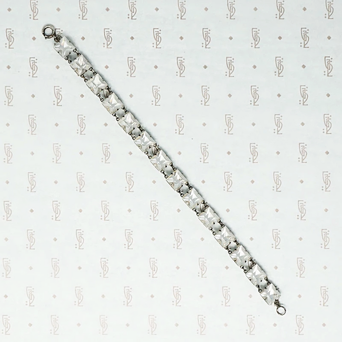 Crystal and Sterling 1920s Bracelet