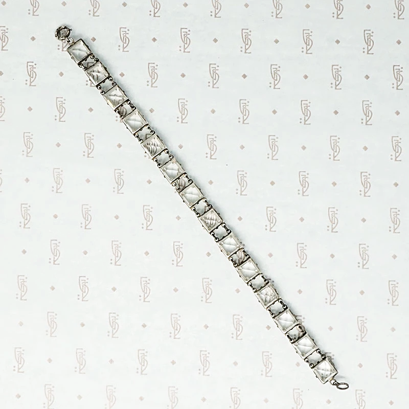 Crystal and Sterling 1920s Bracelet