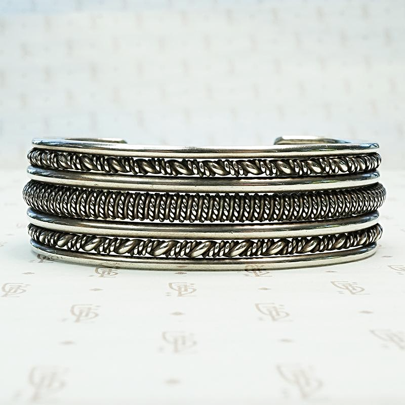 Layers of Braided Silver Cuff