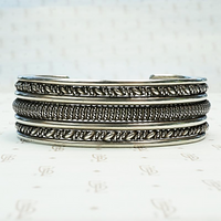 Layers of Braided Silver Cuff