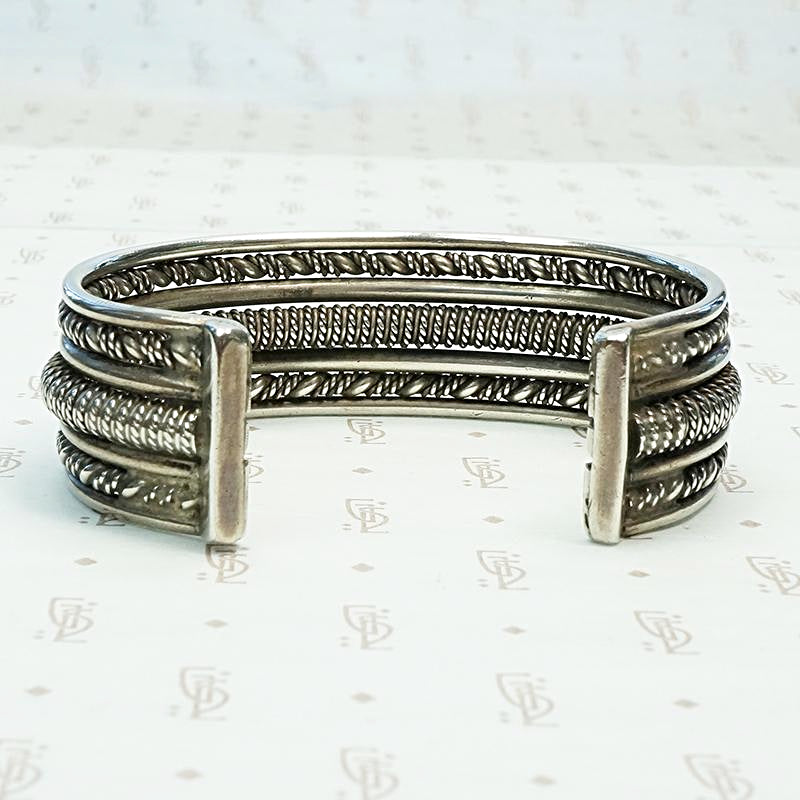 Layers of Braided Silver Cuff