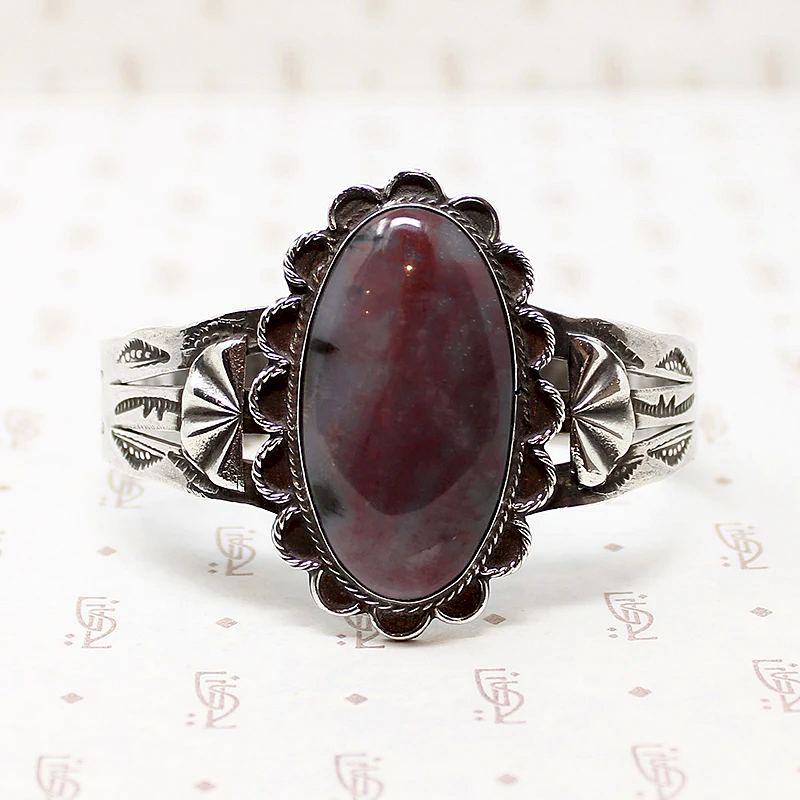 Gorgeous Jasper Hand Made Silver Cuff Bracelet