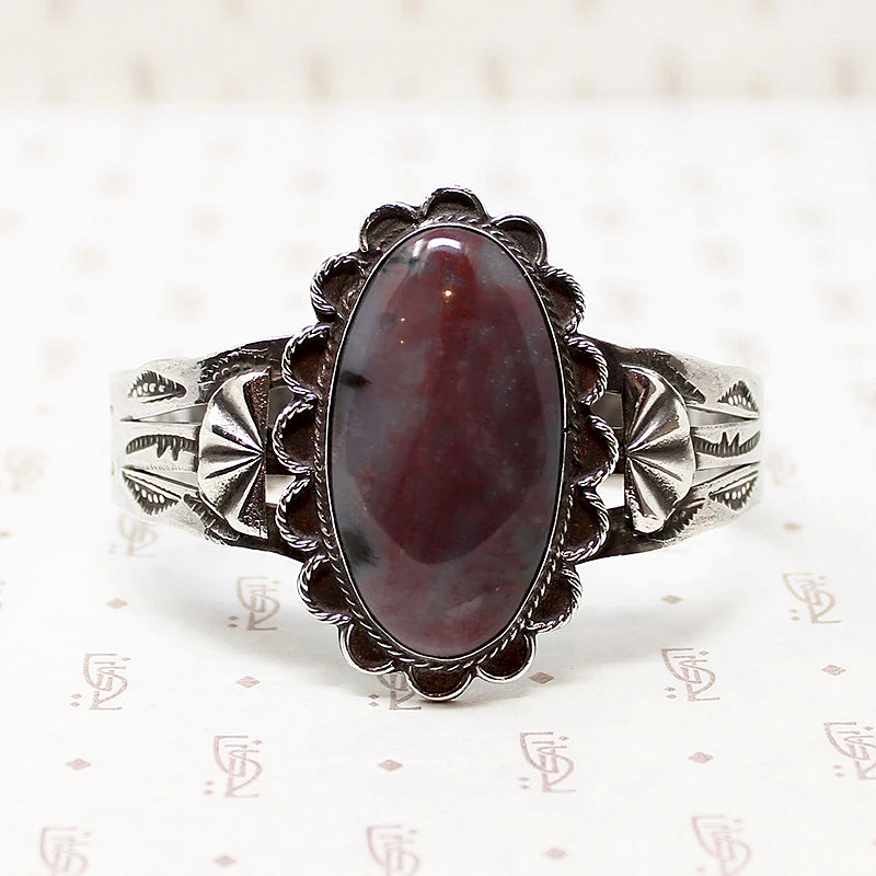Gorgeous Jasper Hand Made Silver Cuff Bracelet