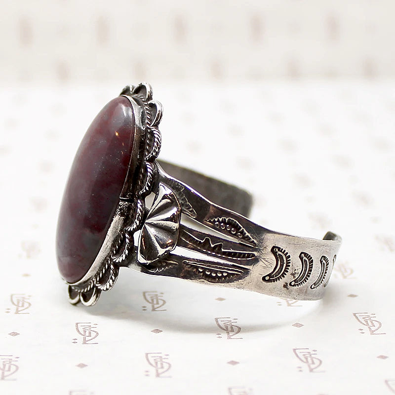 Gorgeous Jasper Hand Made Silver Cuff Bracelet