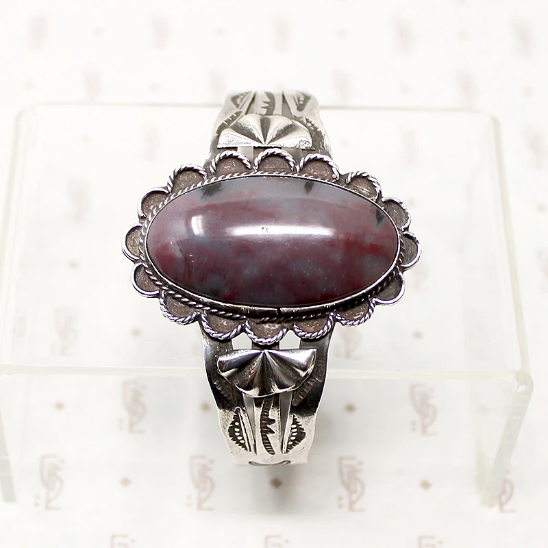 Gorgeous Jasper Hand Made Silver Cuff Bracelet