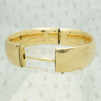 Wide Vintage Gold Filled Bangle Bracelet