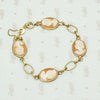 Hand Carved Cameo Victorian Revival Bracelet 