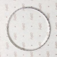 Vintage Sterling Silver Bangle with Engraved Leaves
