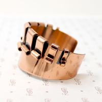 "Merlin" Copper Cuff Bracelet Signed by Renoir