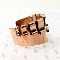 "Merlin" Copper Cuff Bracelet Signed by Renoir