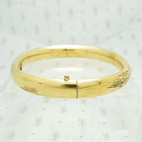 Engraved Victorian Revival Bangle Bracelet