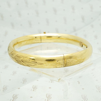 Engraved Victorian Revival Bangle Bracelet