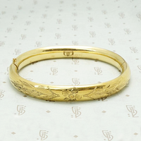 Engraved Victorian Revival Bangle Bracelet
