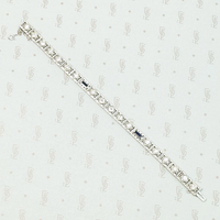Exquisite Filigree Diamond & Sapphire Line Bracelet