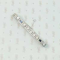 Exquisite Filigree Diamond & Sapphire Line Bracelet