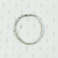 Exquisite Filigree Diamond & Sapphire Line Bracelet